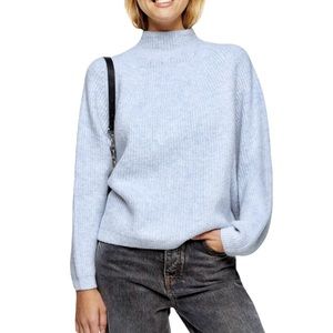 TOPSHOP Baby Blue Cozy Knit Sweater!
